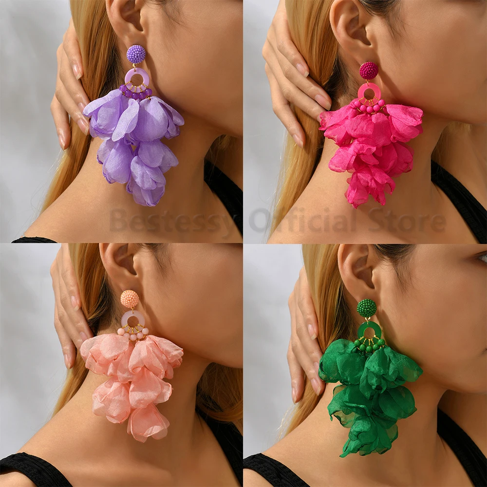 Orecchini Pendenti A Fiore Oro - Vintage Bohémien Per Donna - KufaerBeam - Regalo