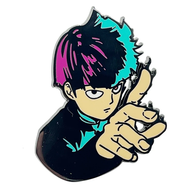 

Mob Psycho 100 Hard Enamel Pins Brooches For Women Badges on Backpack Lapel Pins Cosplay Jewelry Clothes Accessories Toys Gift