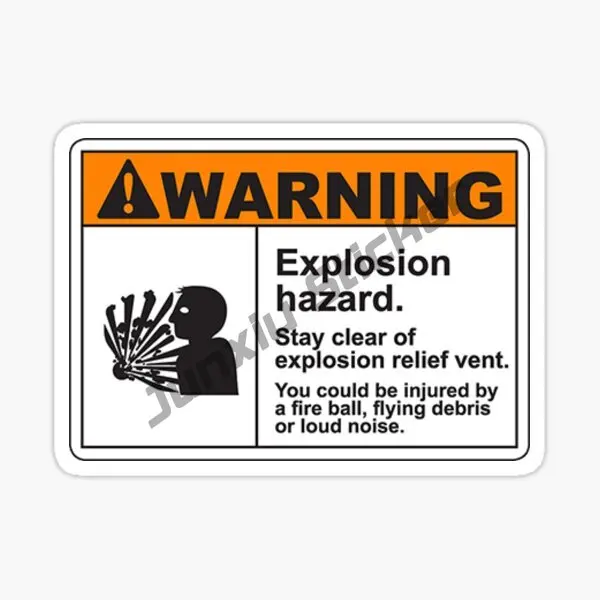 Car Styling Creative Explosive Explosion Warning Danger PVC  Waterproof Car Body Sticker Pattern Vinyl Car Accessories 6