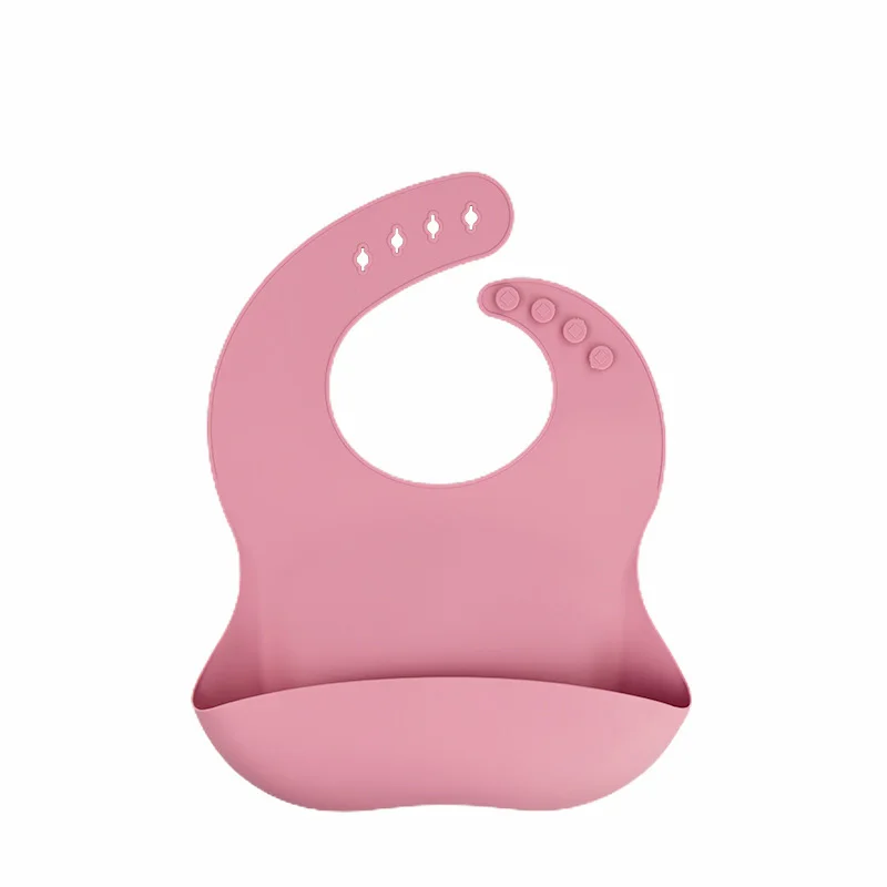 Silicone Anti-lost Chain Strap Adjustable  Fashionable silicon Baby Bib Waterproof Infant Bibs Newborn Feeding Cloth Toddle Boys Girls Adjustable Different Styles of Bibs cute baby accessories Baby Accessories