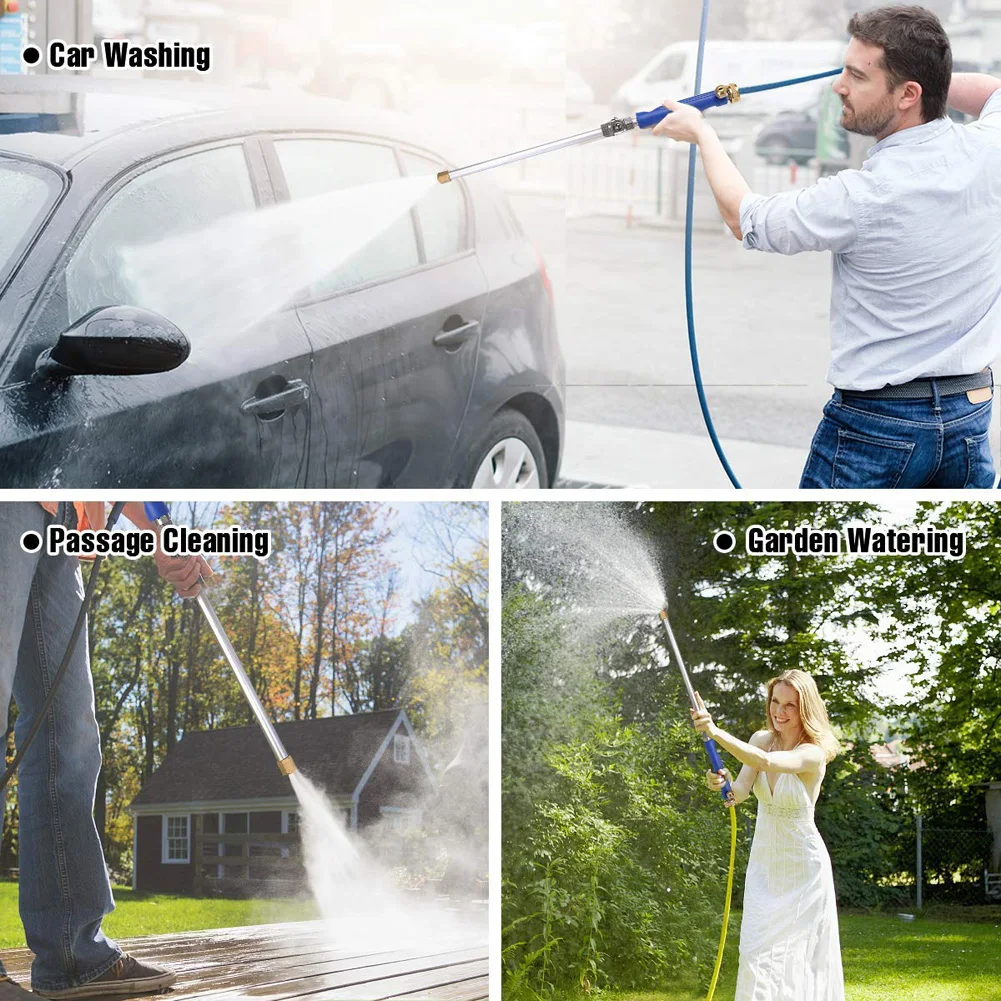 3/4 Connector Garden Watering Hose, Lightweight, Wear-Resistant,  Retractable, High-Pressure Car Wash Hose, Metal Foam Water Gun - AliExpress