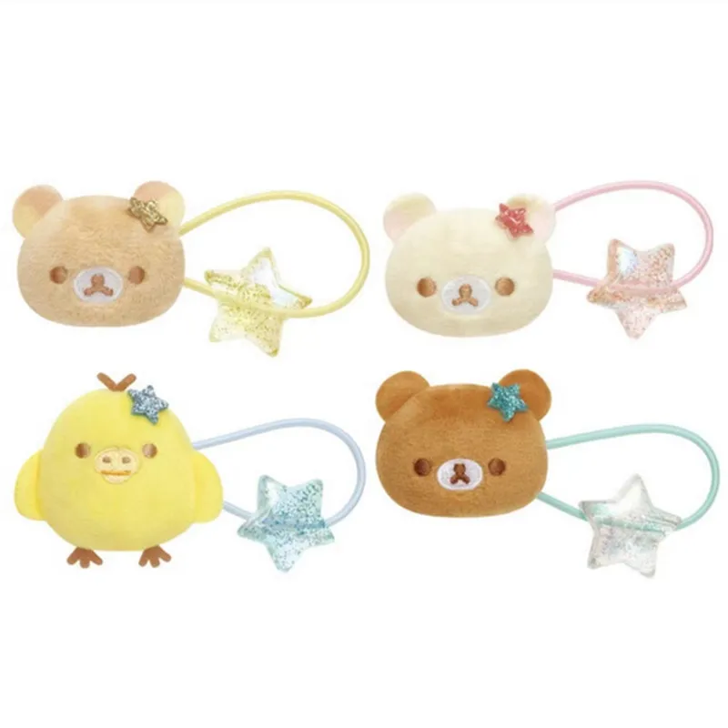 

Rilakkuma Детские резинки, милые эластичные резинки для волос, женские аксессуары для волос