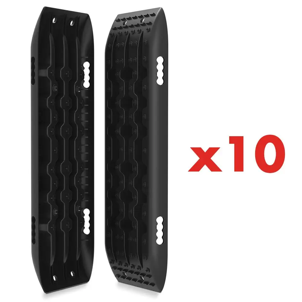 X-BULL 10 Pairs Recovery tracks Boards 4WD for X4 10T Sand / Mud / Snow Gen 2.0 Black