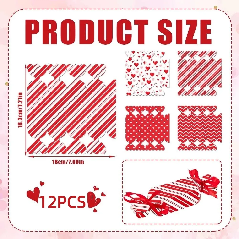 Creative Valentine's Day Paper Gift Box DIY Candy Shape Valentine's Day Candy Container Red Paper Packaging