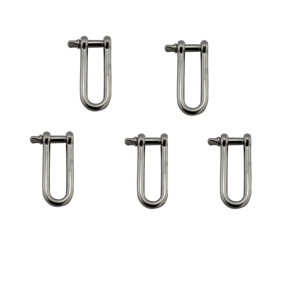 

Long D Shackle Marine Grade Stainless Steel AISI 316/304 Long D Rigging Screw Pin Shackle Hooks boat rigging hardware 5pcs