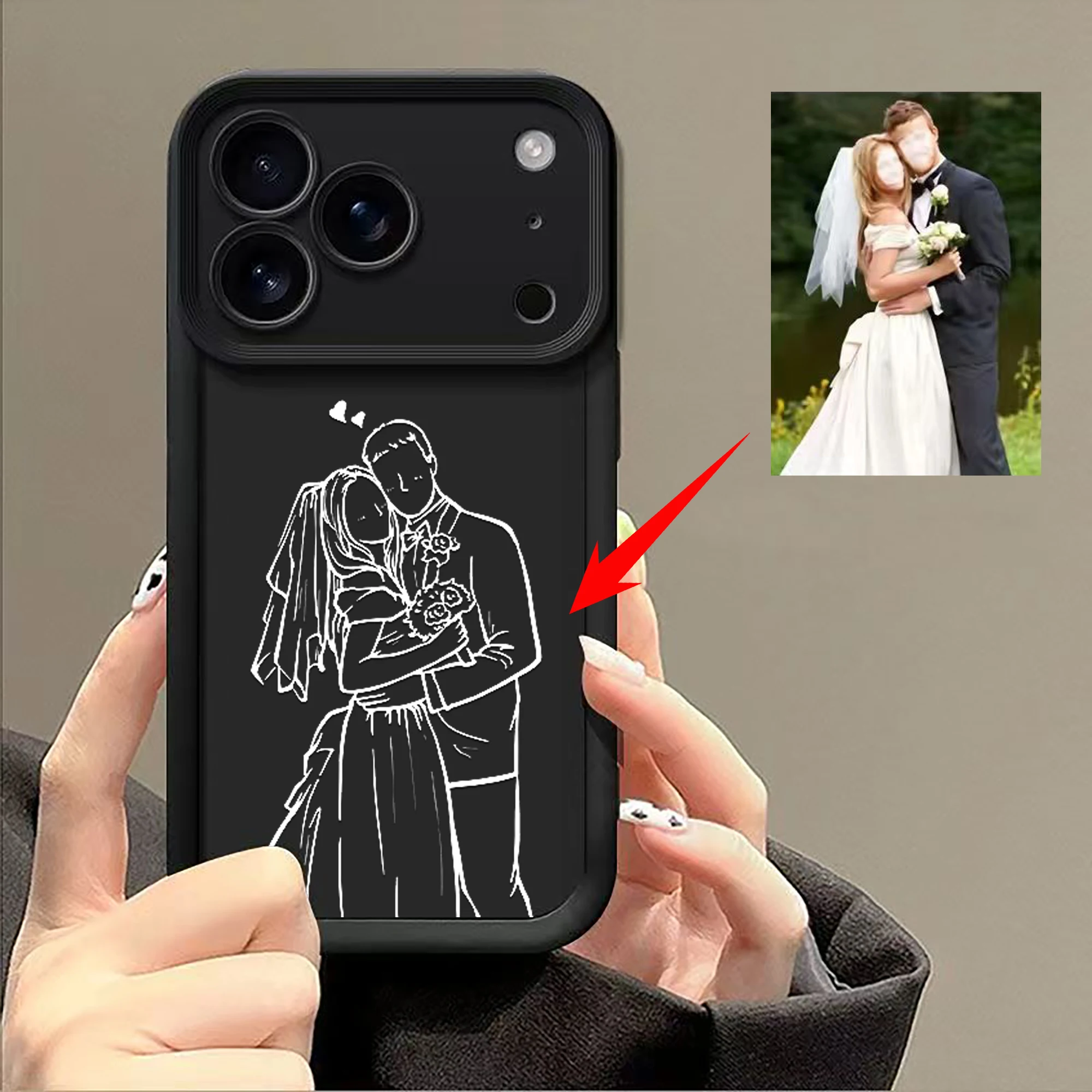 Custom DIY sketch Family Couple Pet Friend Personal Portrait EtcImage thumbnail 5