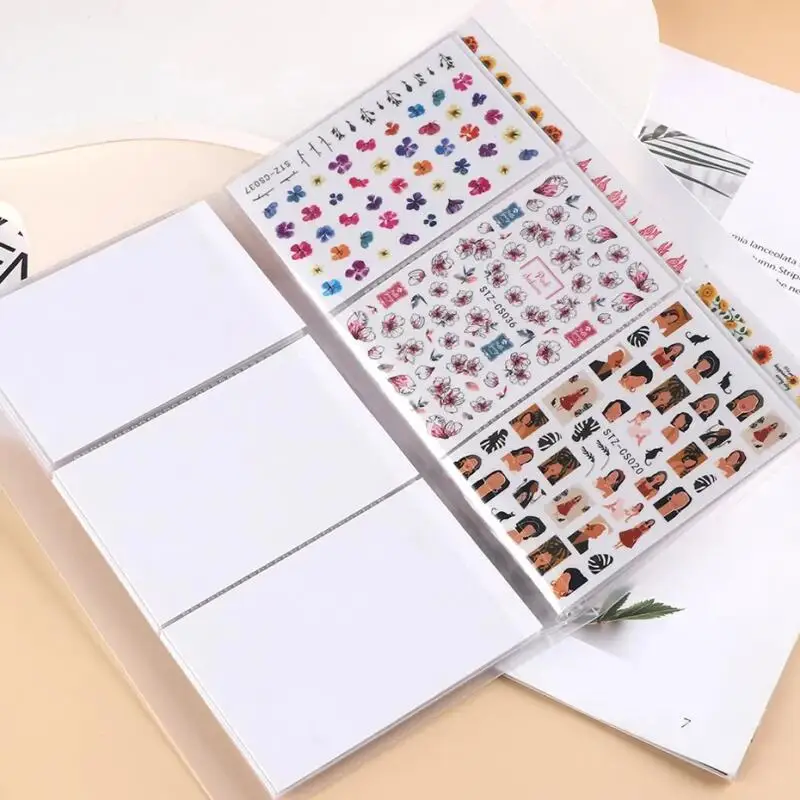 84/40 Slots Nagel aufkleber Veranstalter Buch große Kapazität Aufkleber Display halter Behälter für Nail Art Aufkleber Maniküre-Werkzeuge – Detail 2