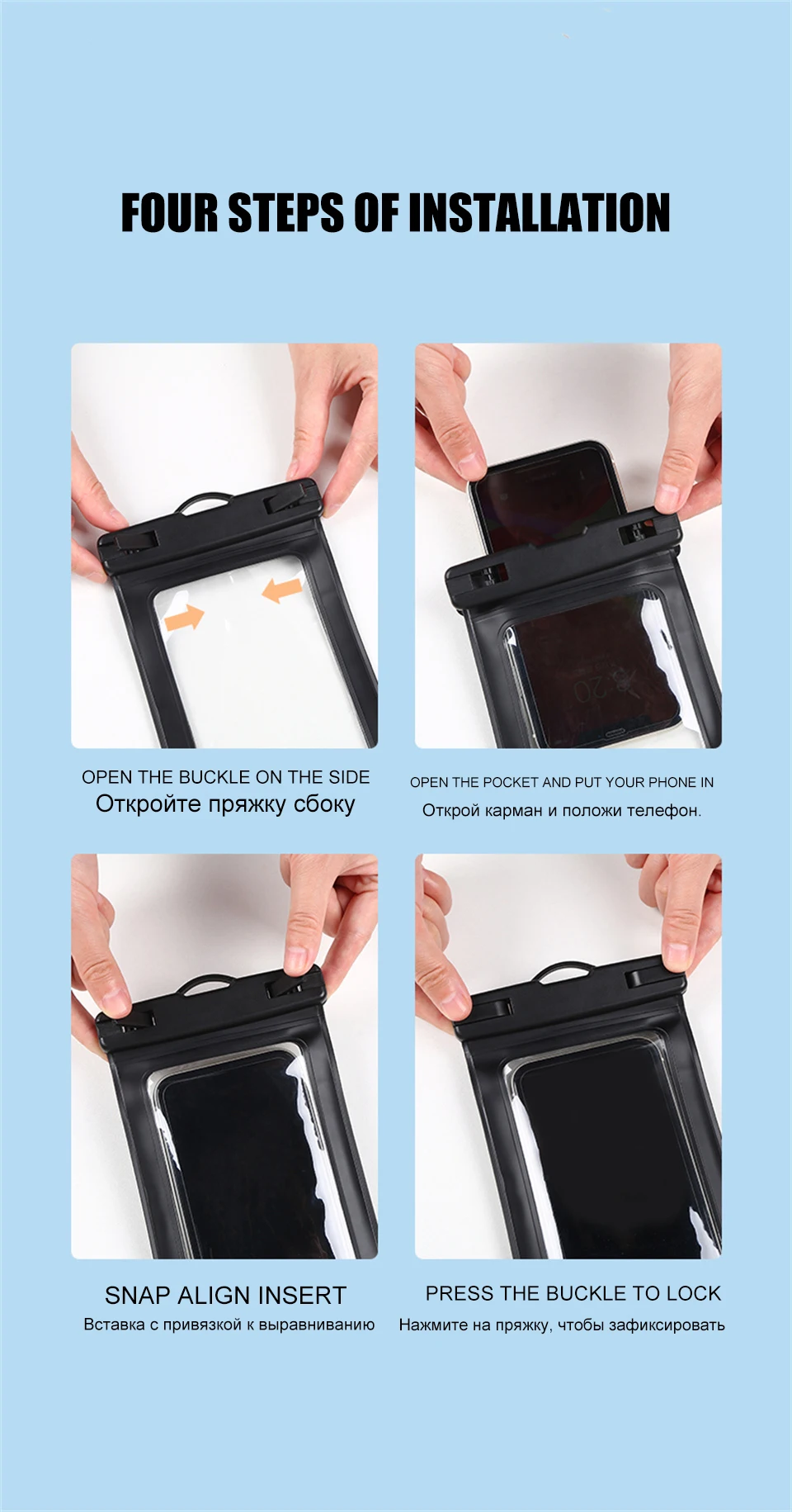 lifeproof case iphone 11 אוניברסלי עמיד למים מקרה כרית אוויר שחייה תיק איטום עמיד למים טלפון שקיות עבור iPhone 13 פרו מקס XS XR 12 11 עבור HUAWEI P50 P40 iphone xr wallet case