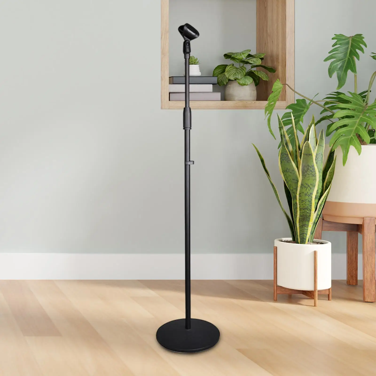 Microphone Stand Floor Removable Round Base Multifunctional Vertical for Performance Live Singing Studio Meetings