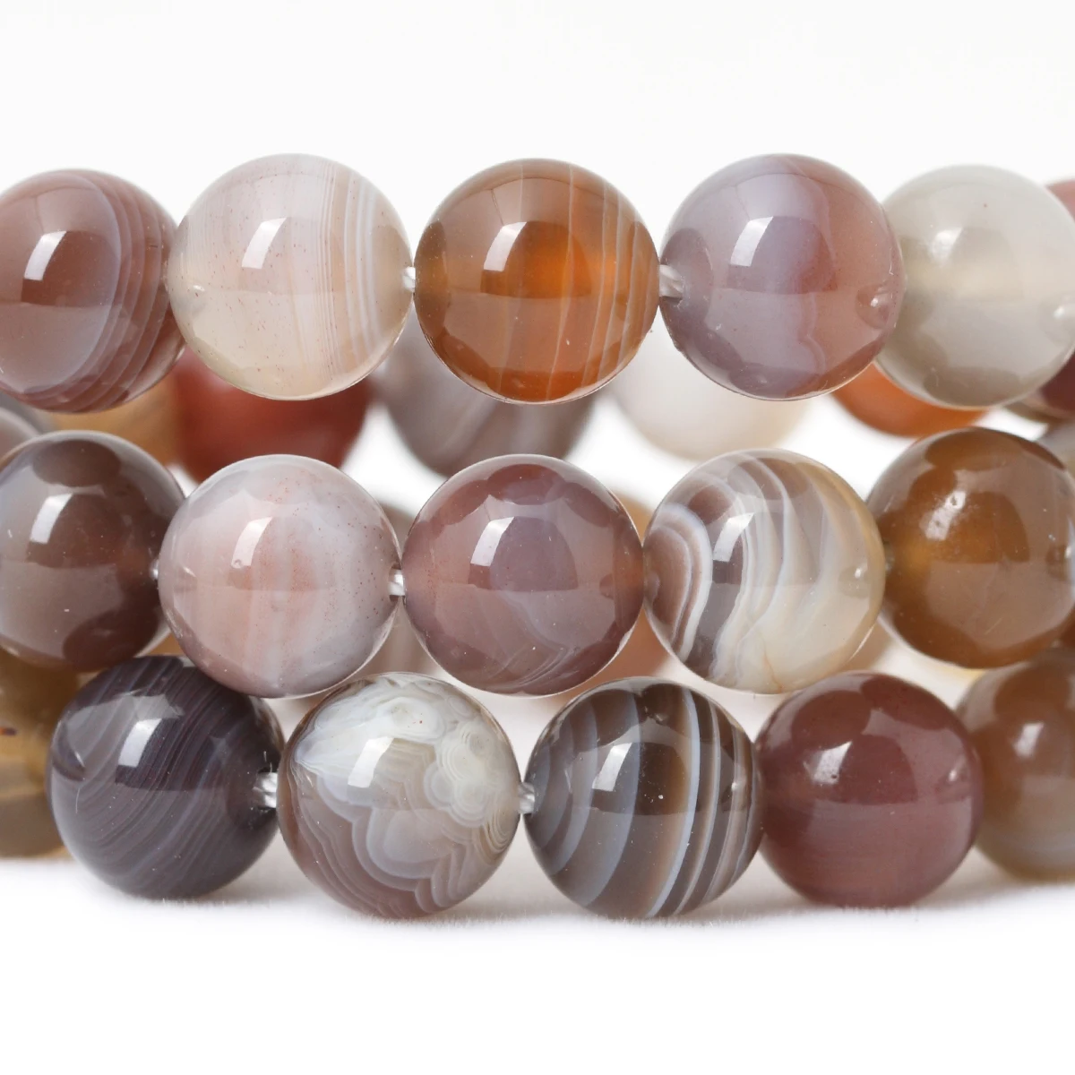 

Botswana Agate Stone Beads Gemstone Diy Loose Bead For Jewelry Making Strand 15" Wholesale