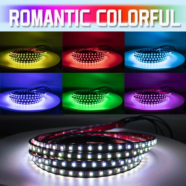 Car Charssis Flexible LED Strip Light LED Underbody Remote /APP Control RGB Neon Lights Ambient Atmosphere Auto Decorative Lamp 3
