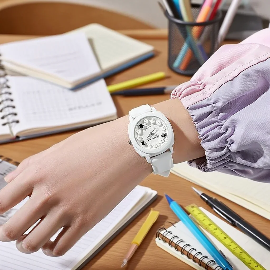 Fashion Silicone Band Women Quartz Watches Set