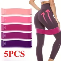 5PCS  Glute Resistance Loops Fitness Elastic Bands Set for Squat Support Yoga Stretching Body Shaping Training Equipment