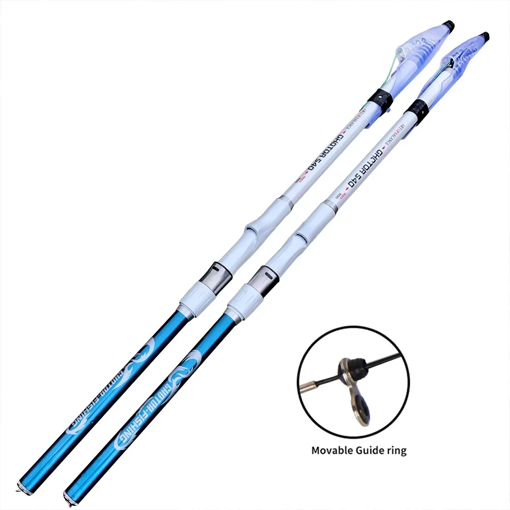 Fishing Rod 3.6M 4.5M 5.4M 6.3M Portable Tough Carbon Fiber M Power Telescopic Travel Sea Boat Rock