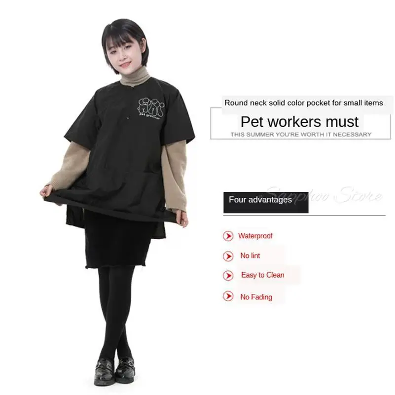 Waterproof  Pet Beautician Work Clothes Apron For Dog Hairdressing Grooming Pet Store Beauty Robe Dress Dog Accessories G0109 2