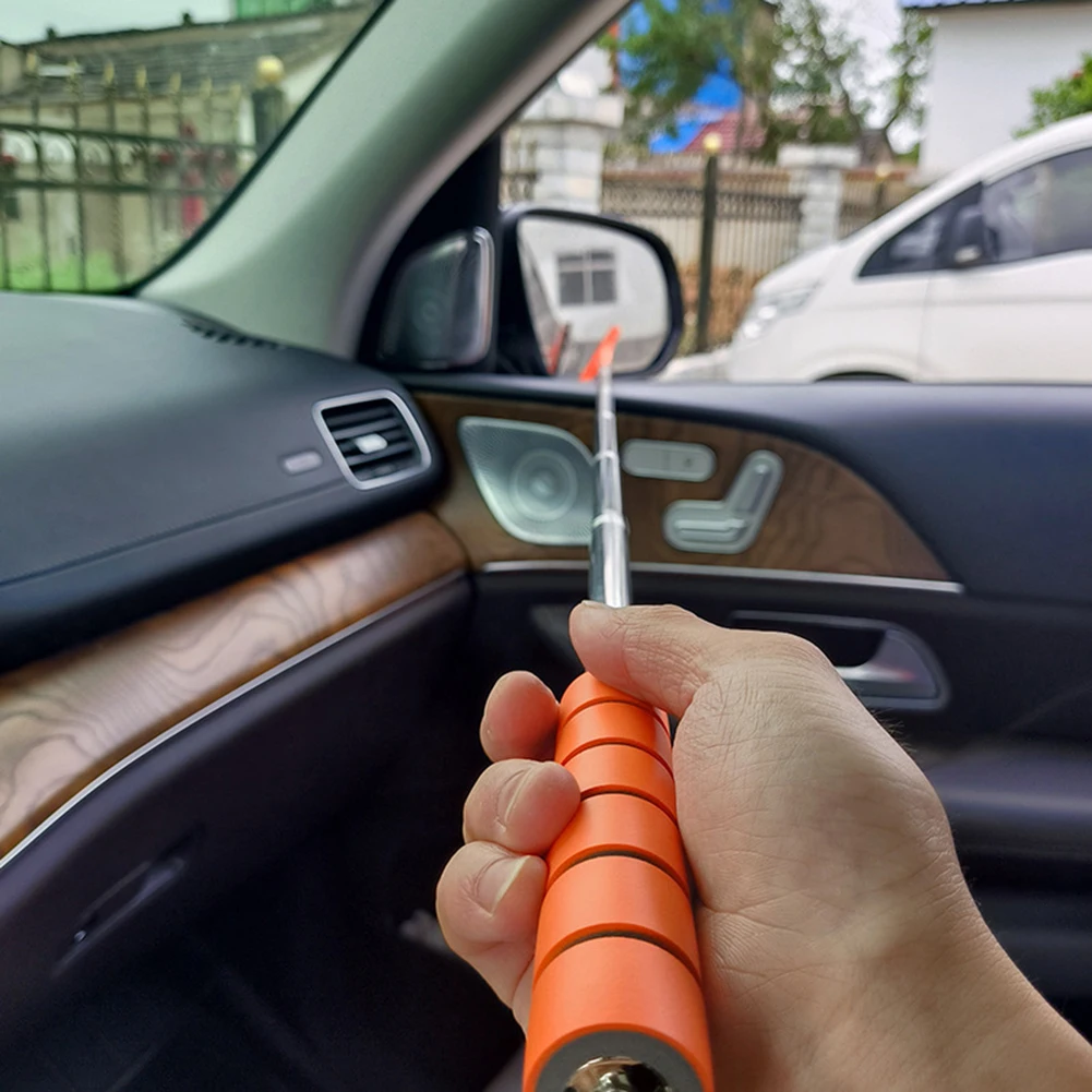 Car Telescopic Rear-view Side Mirror Squeegee Glass Cleaning Tool 1x For Window Front Windshield Rainproof Ice Scraper