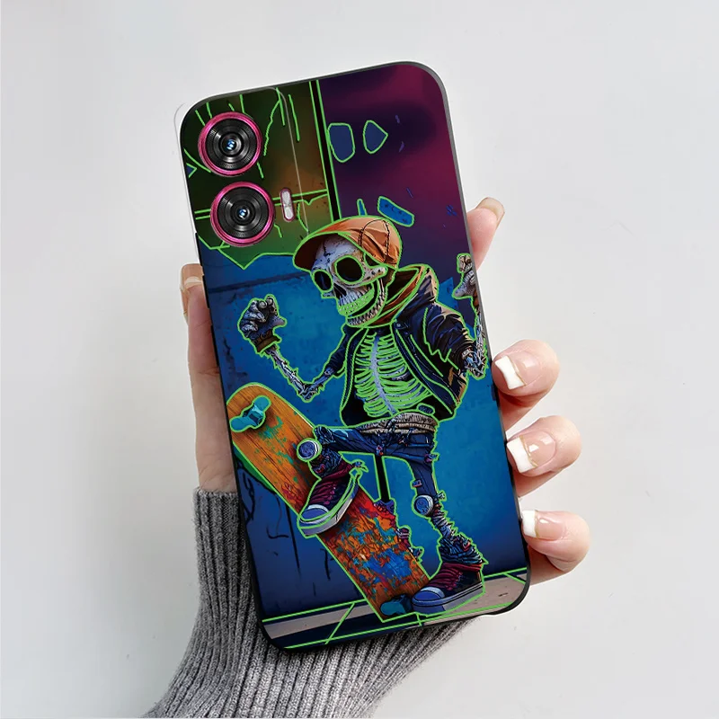 Silicone TPU Fashion Love Heart Cartoon Shockproof Phone Case for Motorola Edge 50 Fusion