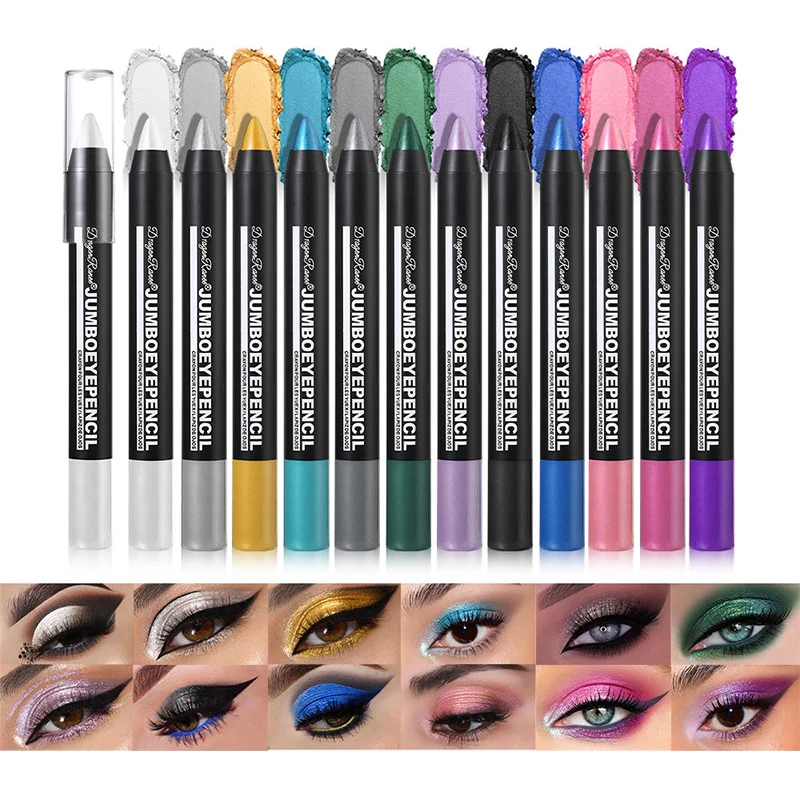 Smoky Dark Green Eyeshadow Pencil Stick Waterproof Repair Pearlescent Skin Color Flash Eyeshadow Stick Fluorescent Pen Makeup for eyeshadow stick,eye shadow stick