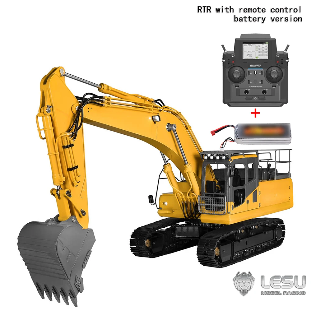 

LESU PC360 1/14 Hydraulic RC Excavator RTR Black Tracks Metal Electric Digger AC360 Painted Assembled Toy Light Model TH22765