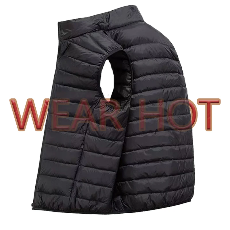 Animal Game Outdoor Autumn Men's Casual Vest Lightweight Sleeveless Jacket Full Zipper Outerwear Coats warm Vest with Pockets