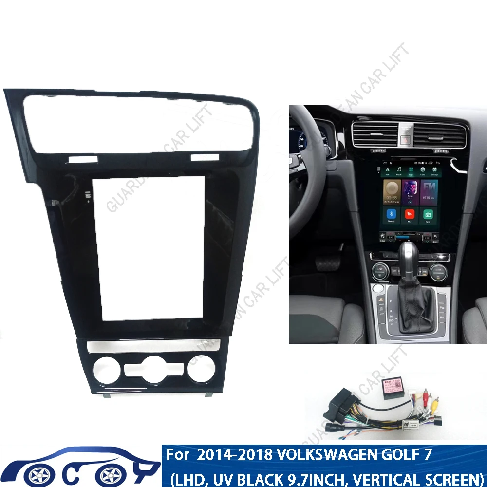

9.7 Inch Android GPS Stereo Player 2DIN Head Unit VERTICAL Car Radio Fascias Dash Frame Panel For 2014-2018 VOLKSWAGEN GOLF 7