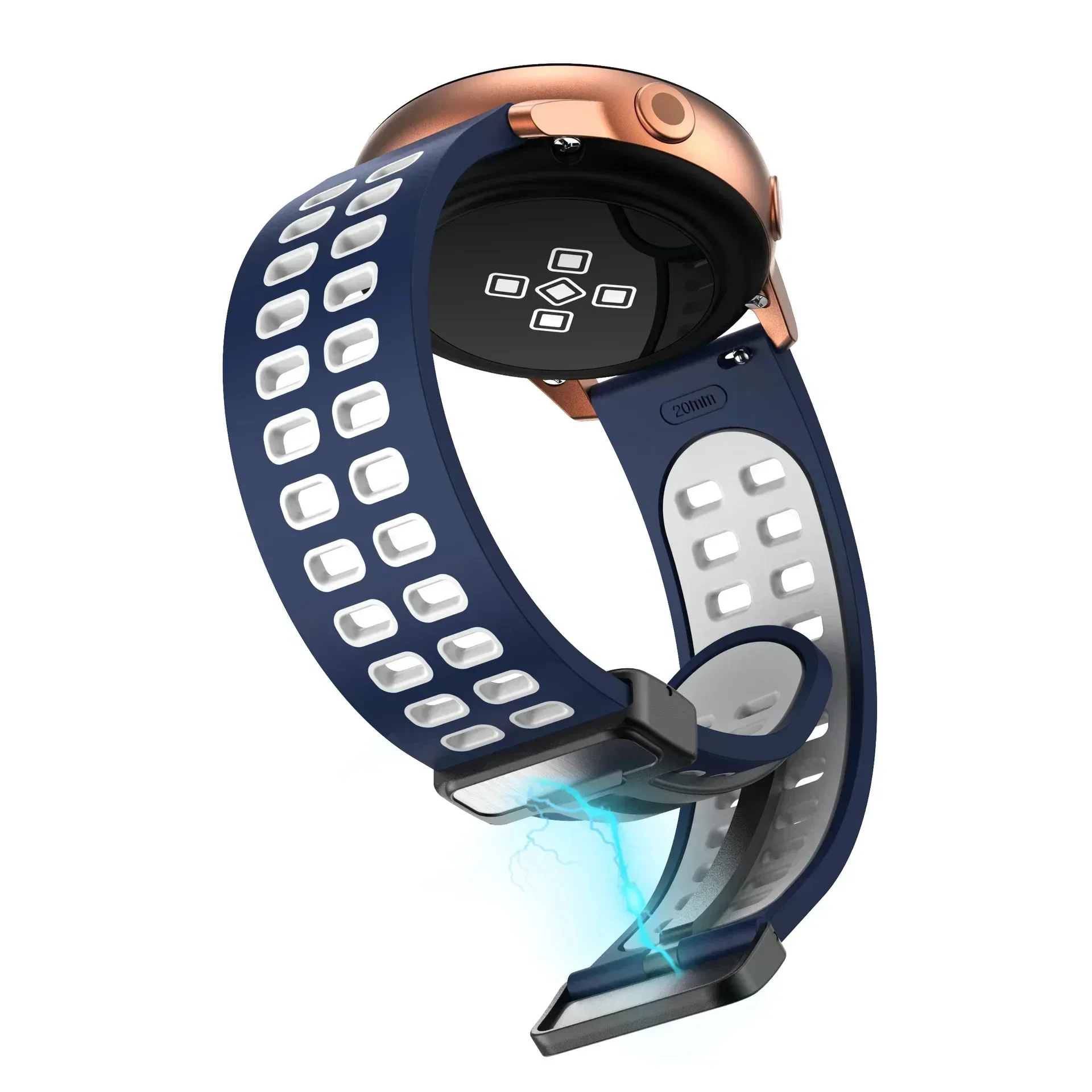 Premium Silicone Magnetic Strap – 20mm/22mm | Universal Fit
