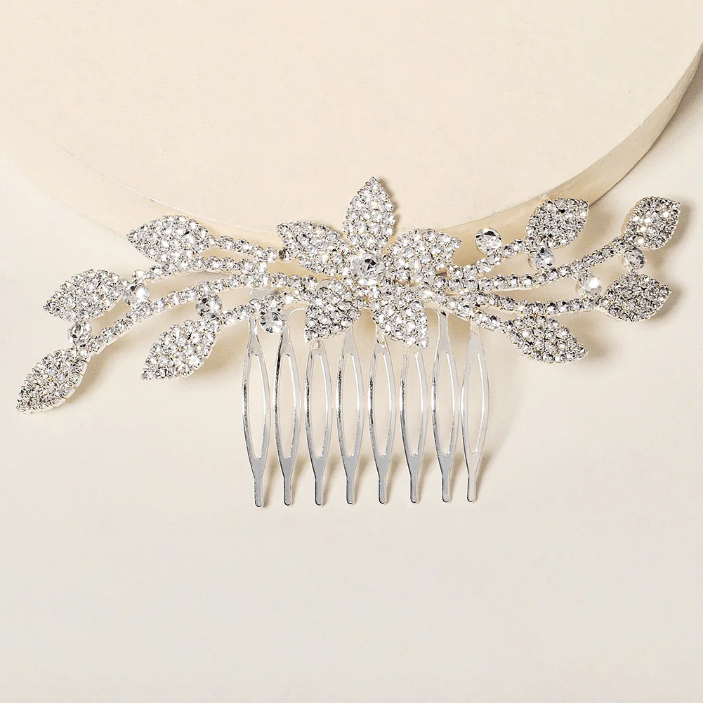 S84e879ce62574323822946acb09894f8U Bridal Wedding Hair Accessories Crystal gold Silver Color Hair Combs for Women Bride Headpiece Party Jewelry Bridesmaid Gift Mallzona