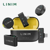 LINIM M8 Wireless Lavalier Microphone for Camera iPhone Type-C Noise Cancellation 23H Battery for Vlog Interview Live Streaming