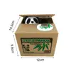 Piggy Bank Greedy Cat Fun Automatic Stealing Money Coin Bank With Sound Effects Cute US Coins Compatible Money Saving Box 6