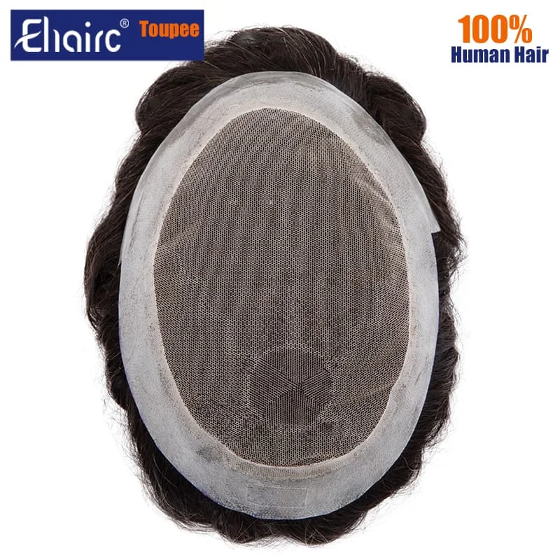 Australia Sale --Male Hair Prosthesis Toupee Men Lace and PU Breathable Men's Wig For Men Natural Hairline Men's Hair System 4