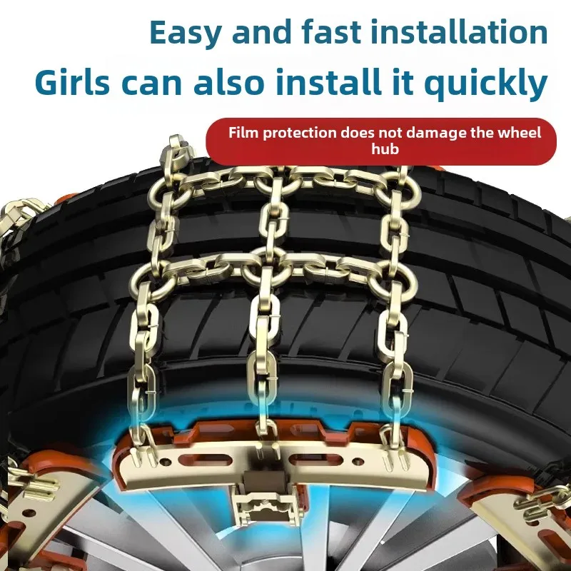 Car Tire Snowfall Anti-Slip Chain SUV Off-Road Vehicle Universal Type Winter Snowfall Anti-Slip Chain