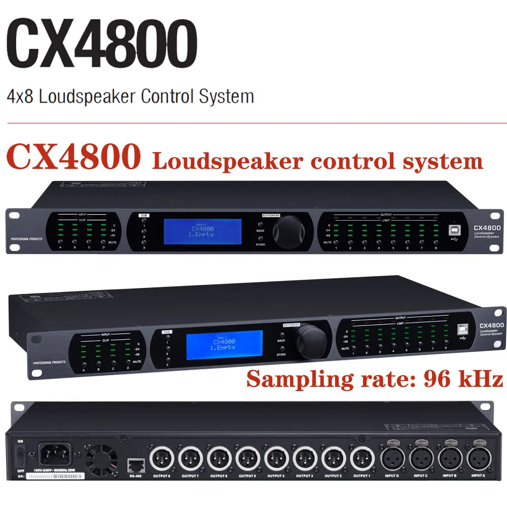 Professional Digital Audio Processor DriveRack CX4800 Compatible Original Software 4 In 8 Out For Loudspeaker control system
