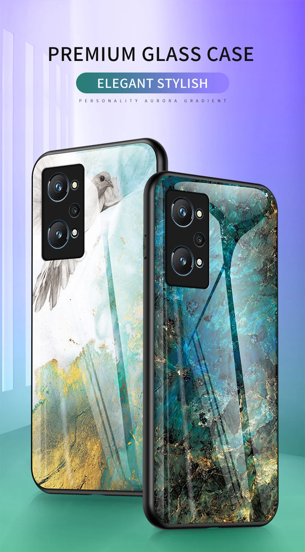 Realme GT Neo 3 2 Pro 2T housse DECLAREYAO Coque rigide en verre mince pour OPPO Realme GT Master Neo étui Flash verre trempé_voghion.com