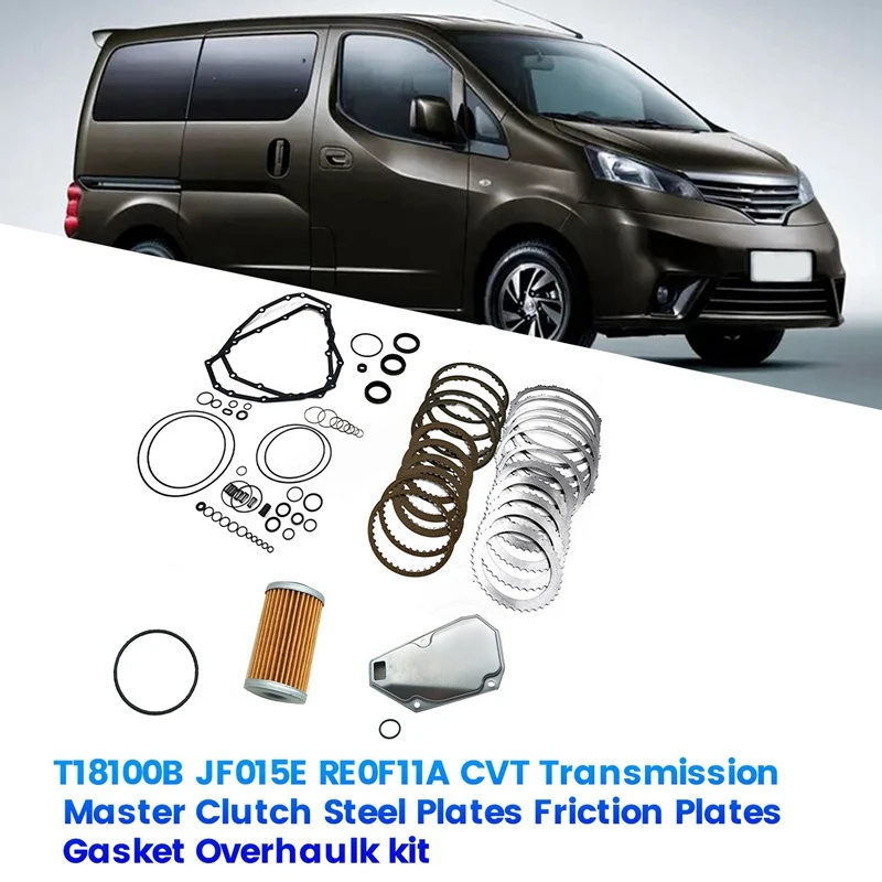

T18100B JF015E RE0F11A CVT Transmission Clutch Friction Plates Oil Filter Overhaulk Kit For Suzuki Nissan Mitsubishi