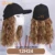 MEIFAN Synthetic Fluffy Wave Curly Natural Hair with Hat Baseball Cap Naturally Connect Adjustable Trucker Hat Wig 8