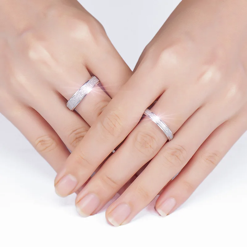 2mm/4mm Simple Matte Narrow/Wide Ring Titanium Steel Ladies Fashion Rose Gold/Silver Wedding Ring Jewelry high quality