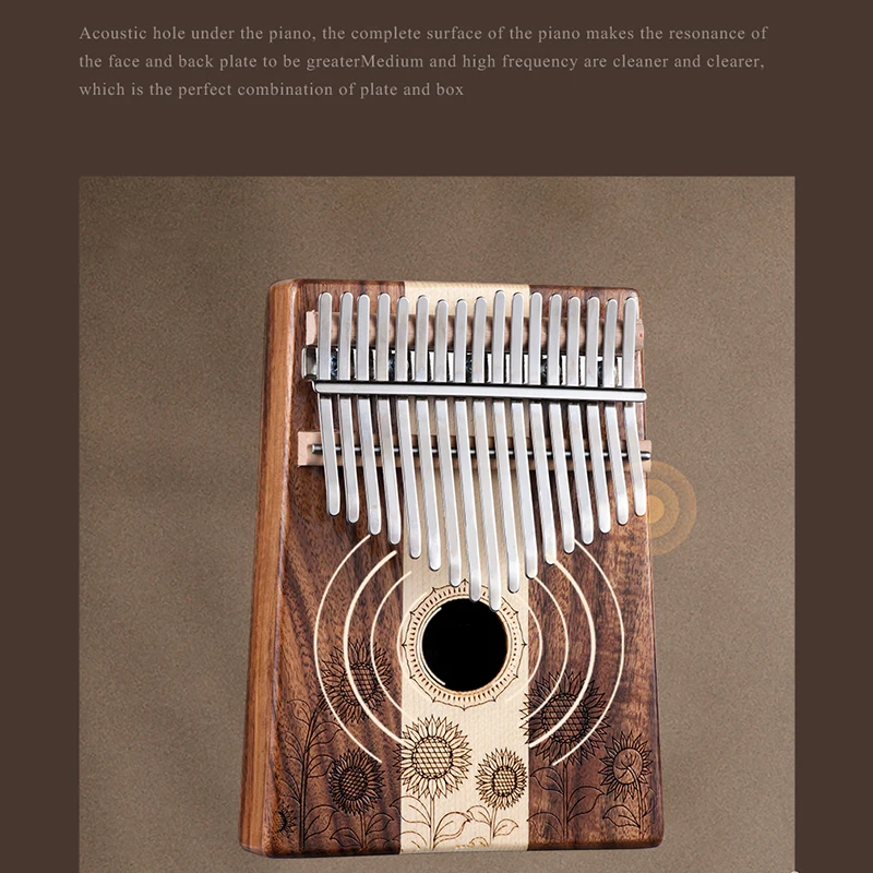 Hluru Crystal Kalimba - 17 Keys Feather Series Acrylic