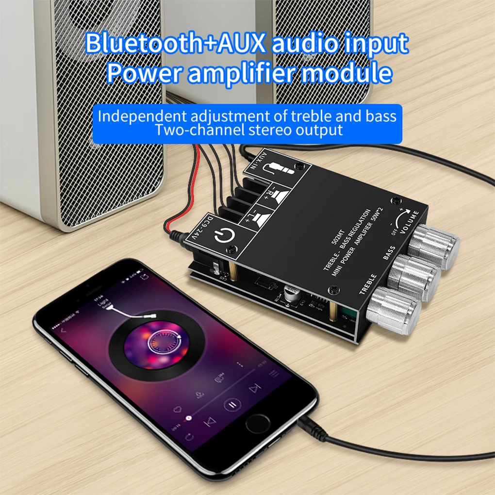 

Bluetooth-совместимый стерео усилитель для сабвуфера с регулировкой 5,0