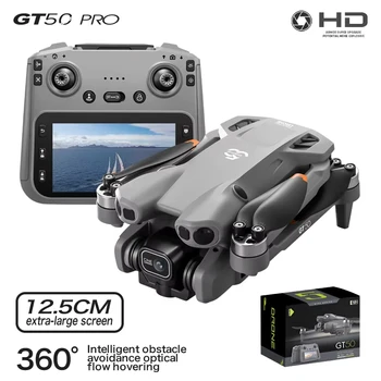 NUOVO Aggiornato GT50 Drone 8K Professionale HD Doppia Fotocamera Brushless Quadcopter Schermo Aerea Aereo di Controllo Remoto Drone Portatile