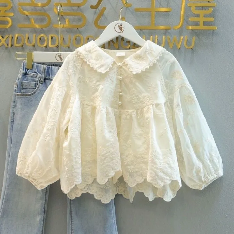 Girls Lace Jeans Set 5