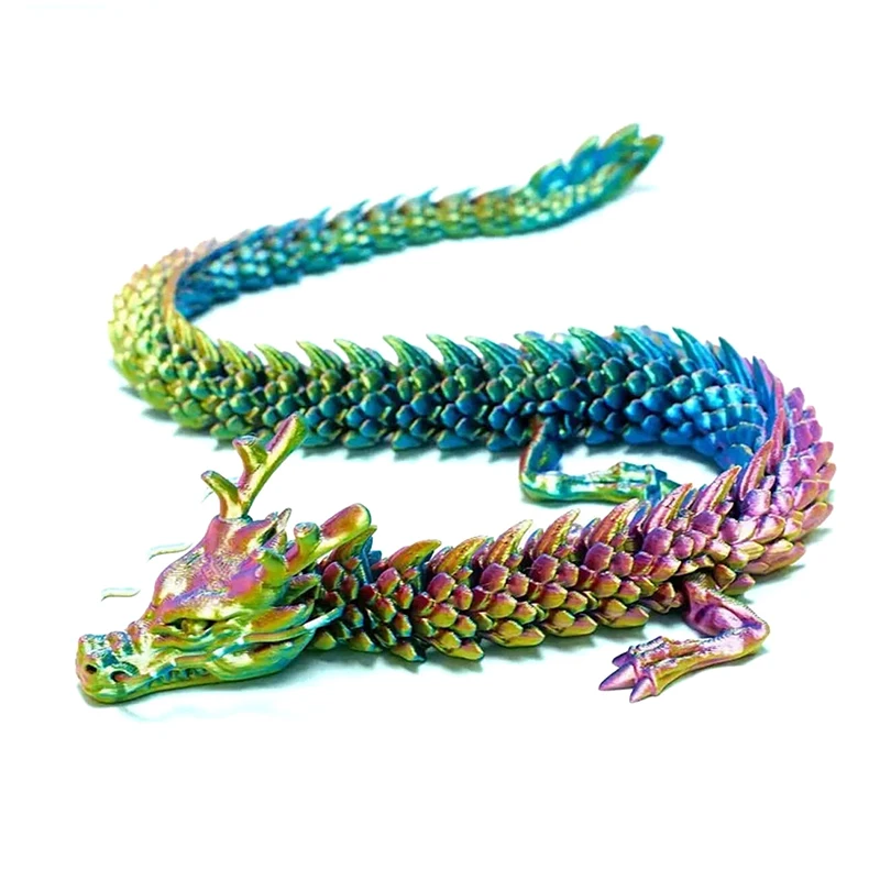Exquisite 3D Printed Movable Dragon Ornament - Collector's Edition Home Decor Piece