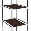 69" Portable Clothes Wardrobe Storage Organizer with Non-Woven Fabric Quick and Easy To Assemble Extra Strong and Durable Dark 5