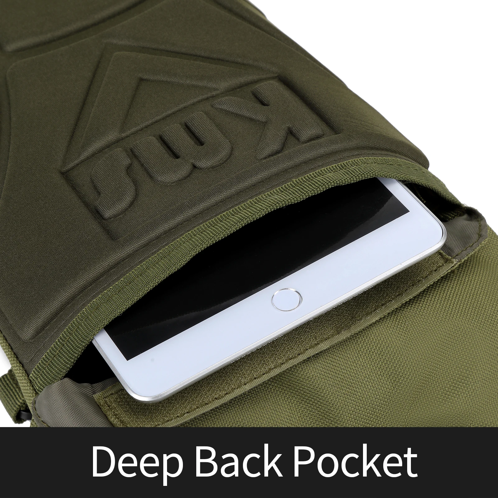 Taktischer Wasser-Trinkrucksack – Kamelrucksack der Militärklasse mit 3 l auslaufsicherer Wasserblase zum Laufen, Joggen, Radfahren – Detail 4
