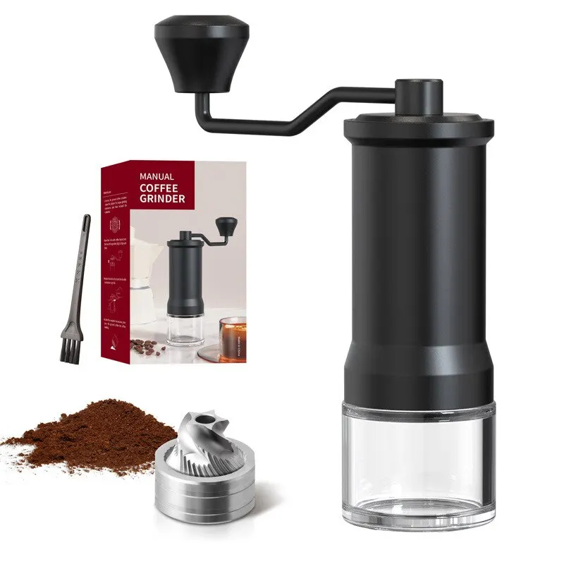 

Update Manual Coffee Grinder CNC Stainless Steel Household Portable Espresso Grinders kitchen Accessories