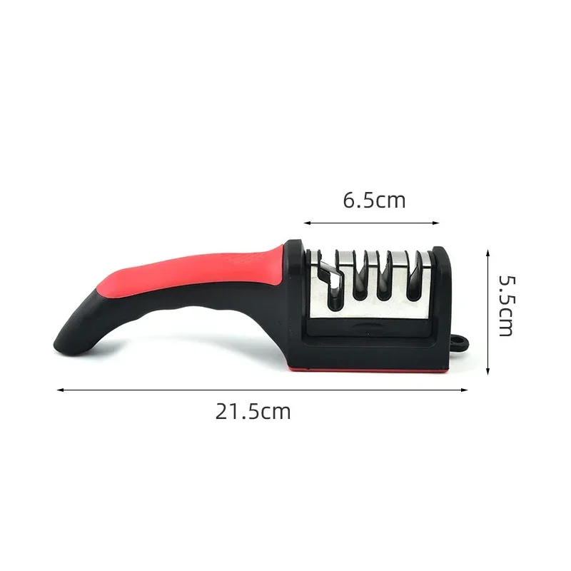 Kitchen 4-Segment Knife Sharpener Household Multi-Functional Hand-Held Four-Purpose Black Sharpening Stone knife sharpener