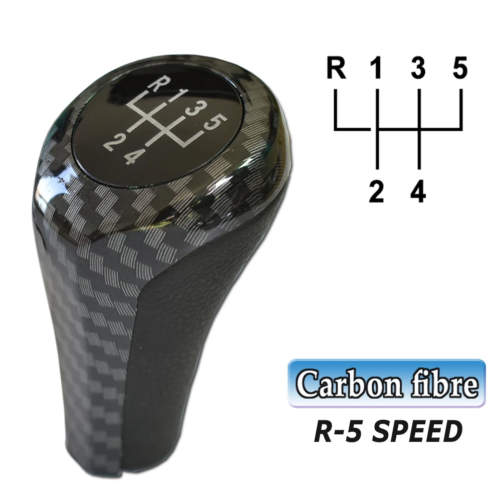Premium Leather Gear Stick Shift Knob, 5 & 6 Speed