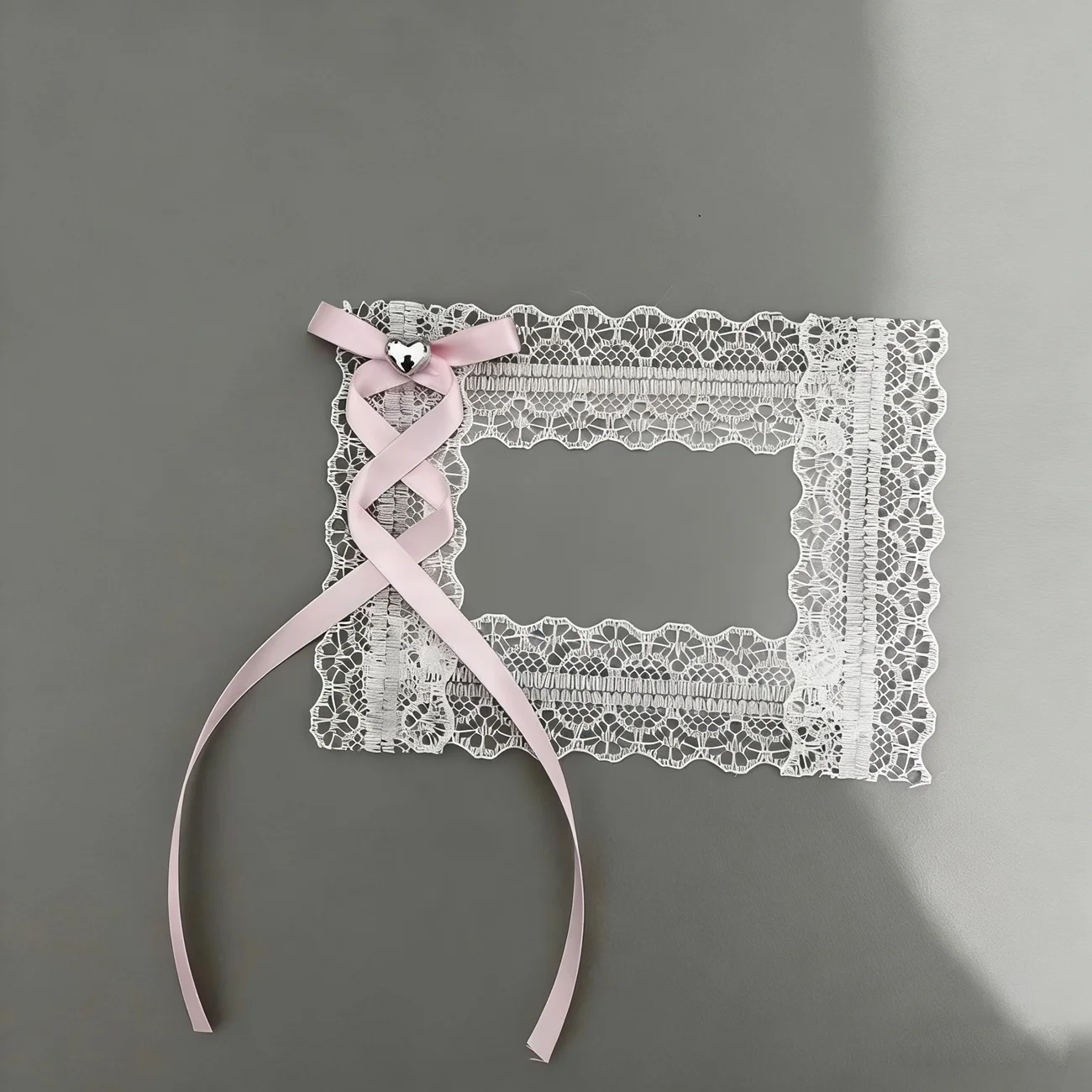 Handgemachte PVC-Kartenhülle Spitze Satin-Schleife Flügel-Dekor geraffter Rand Aufhängekette 3 Zoll KPOP Polaroid Anime Fotos Lolita tragbares Fan-Dekorzubehör – Detail 9