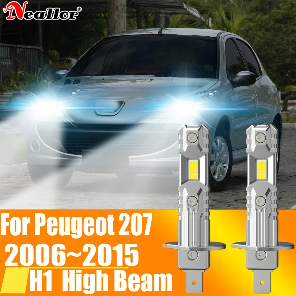 

2 шт., Автомобильные светодиодные лампы H1 12 В 55 Вт для Peugeot 207 2006 ~ 2015