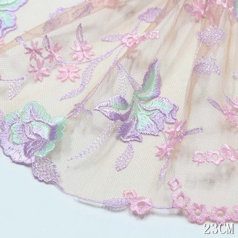 Skin color embroidery couture lace