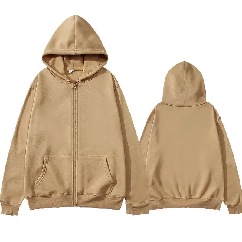Casual Hooded Zipper Sweatshirts for Men and Women Comfortable and Breathable Sportswear Women High Waist Sweatpants Tracksuit 2